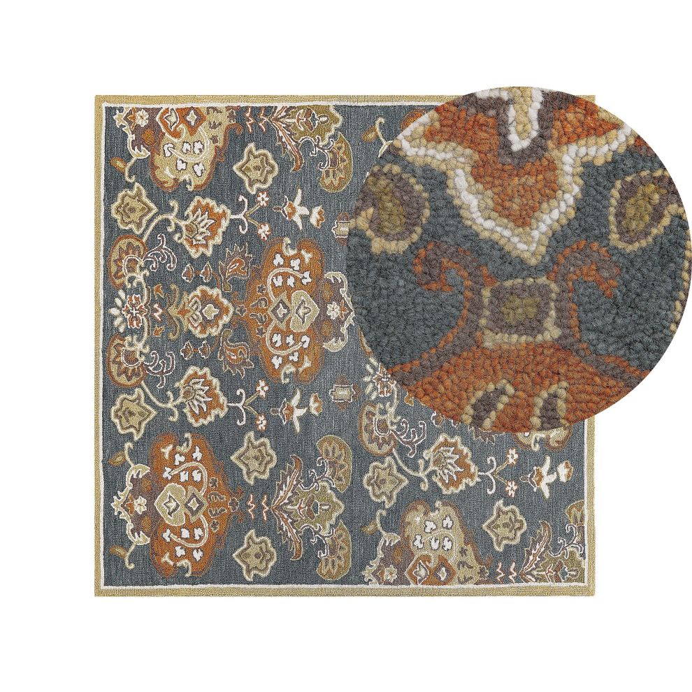 Wool Area Rug 200 x 200 cm Multicolour UMURLU