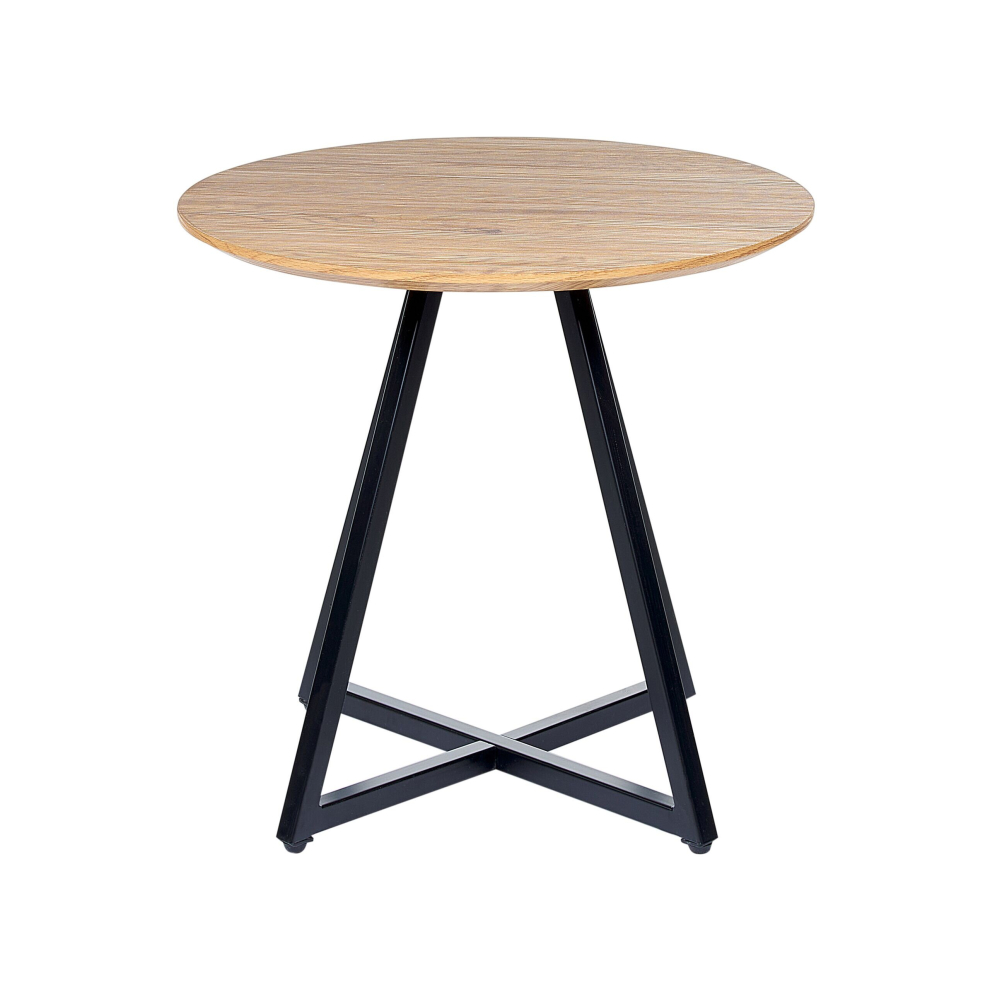 Side Table Light Wood with Black ATOKA