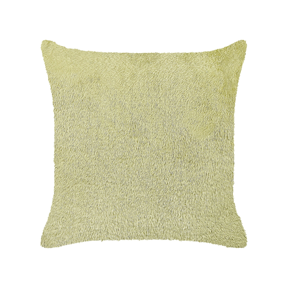 Faux Fur Cushion 45 x 45 cm Green PILEA