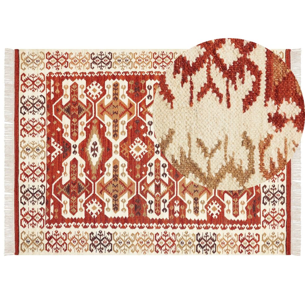 Wool Kilim Area Rug 160 x 230 cm Multicolour VOSKEVAZ