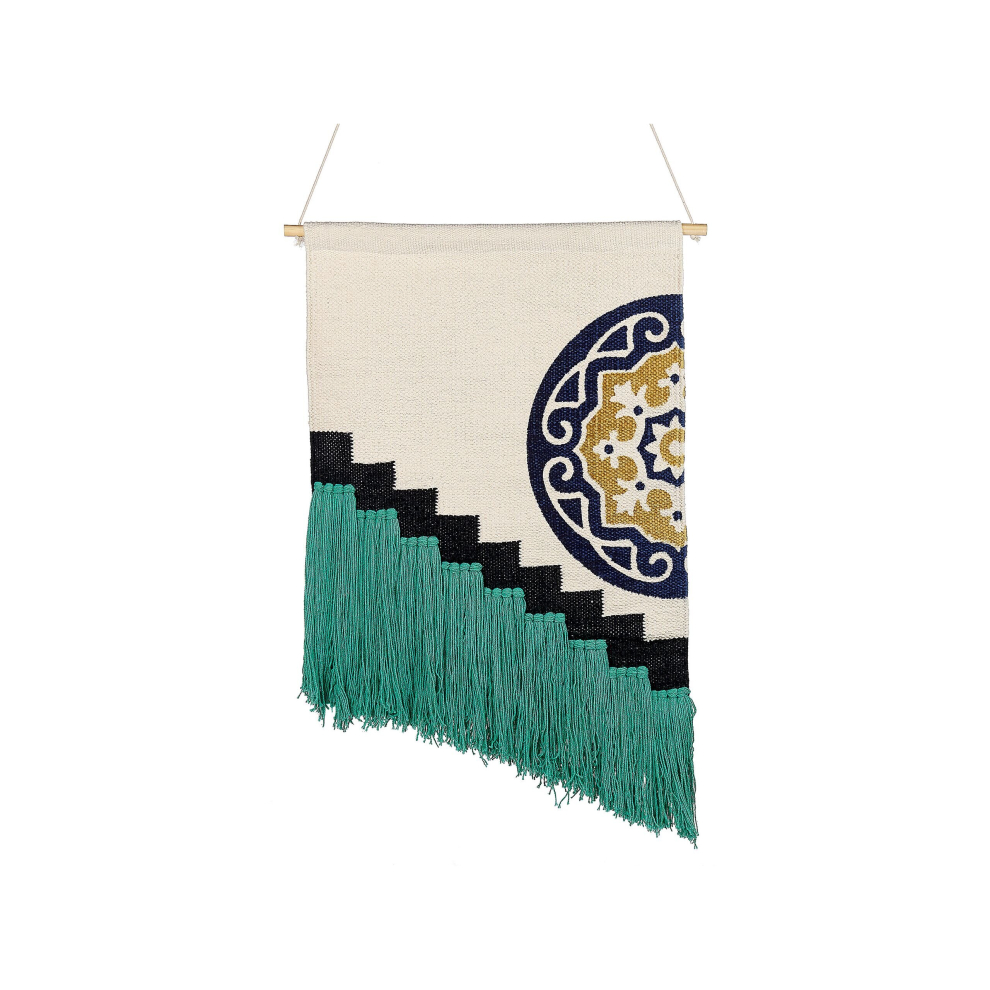 Cotton Wall Hanging with Tassels Multicolour NOWSHERA
