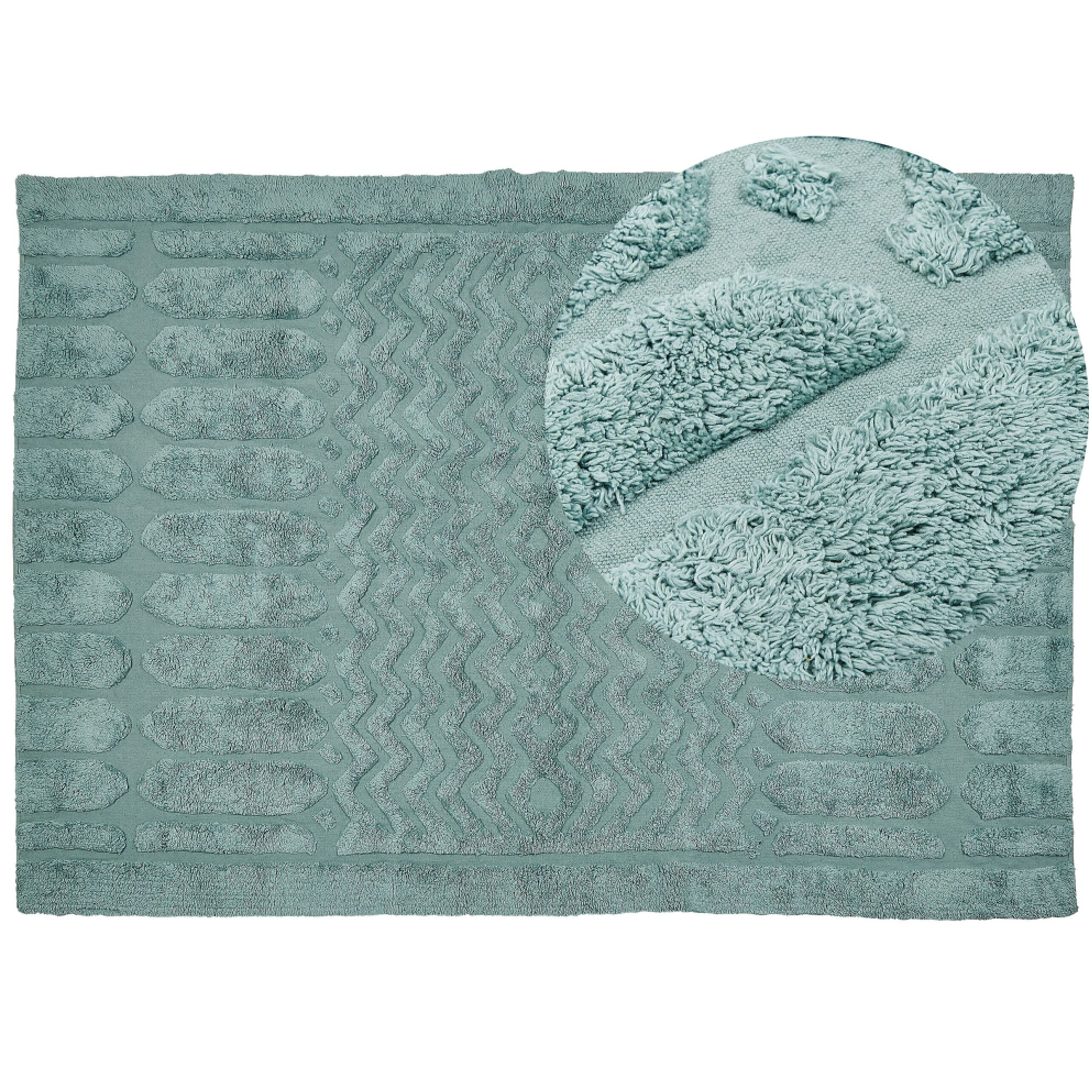 Cotton Area Rug 160 x 230 cm Mint SIRNAK