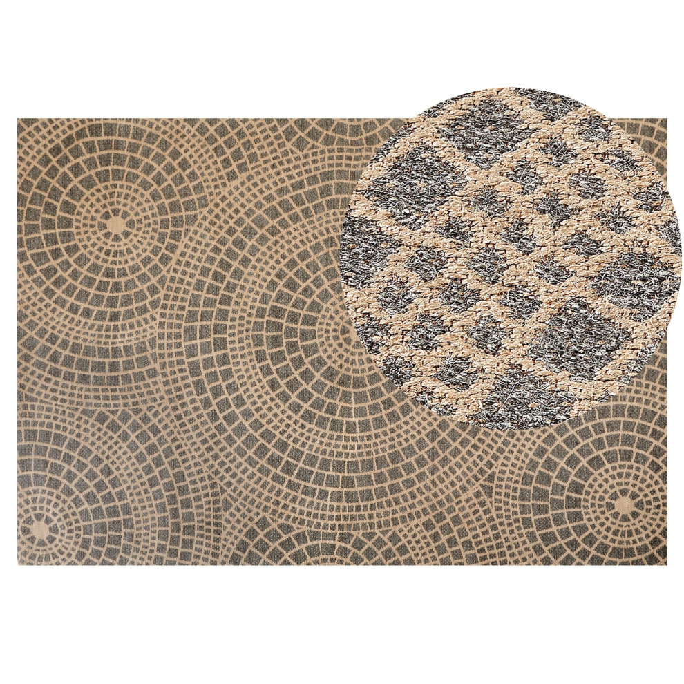 Jute Area Rug 200 x 300 cm Beige and Grey ARIBA