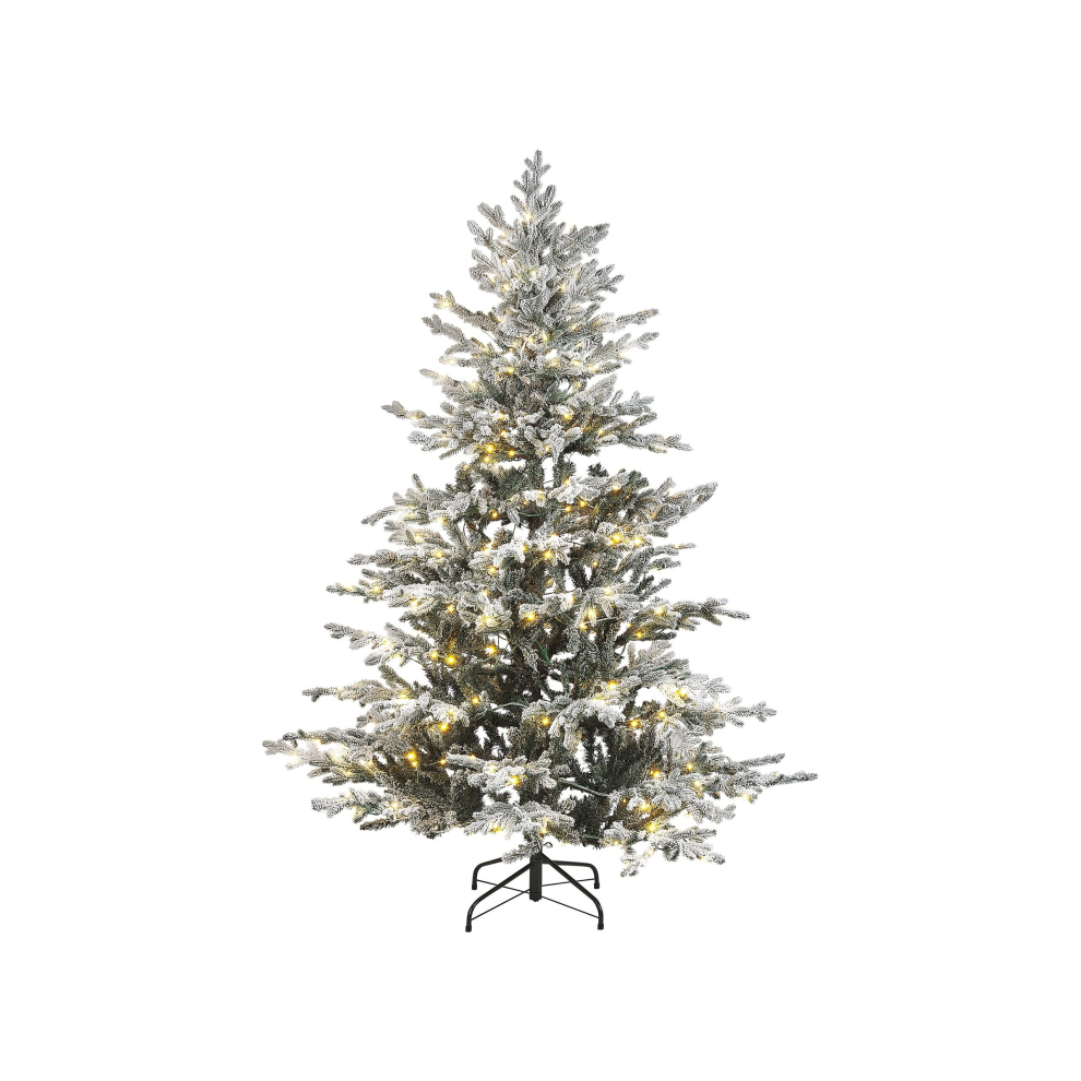 Snowy Christmas Tree Pre-Lit 180 cm White BRISCO