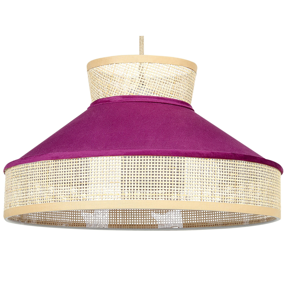 Rattan Pendant Lamp Pink and Natural BATALI