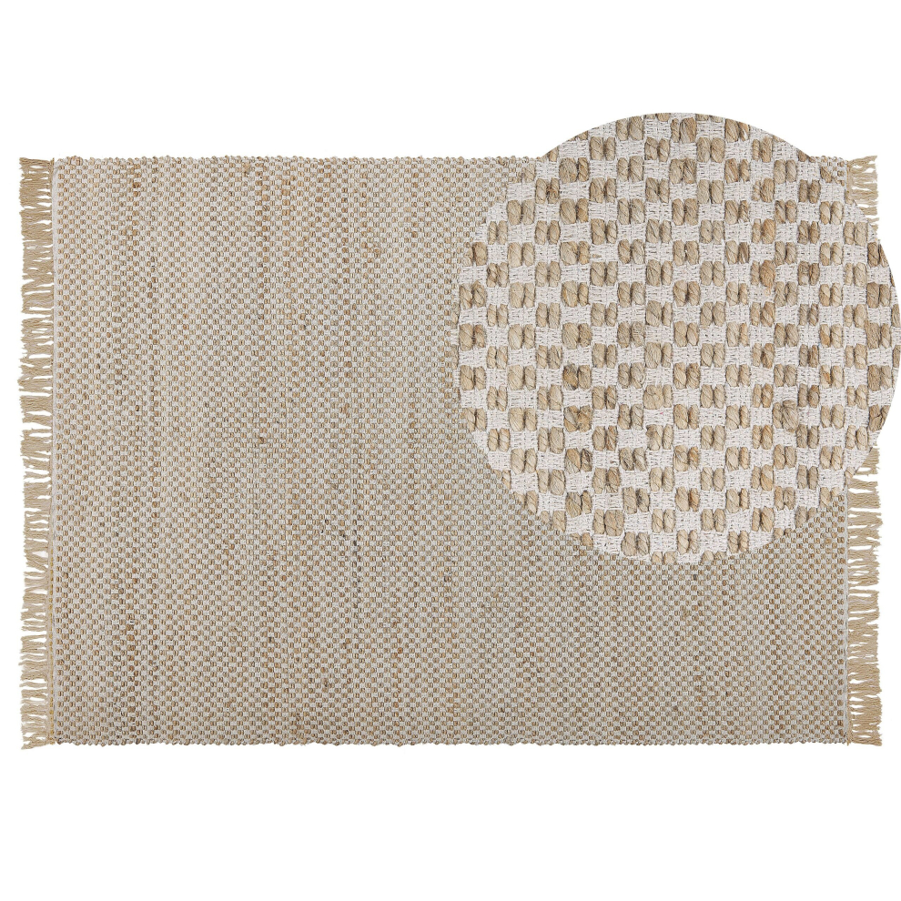 Jute Area Rug 140 x 200 cm Beige ZERDALI