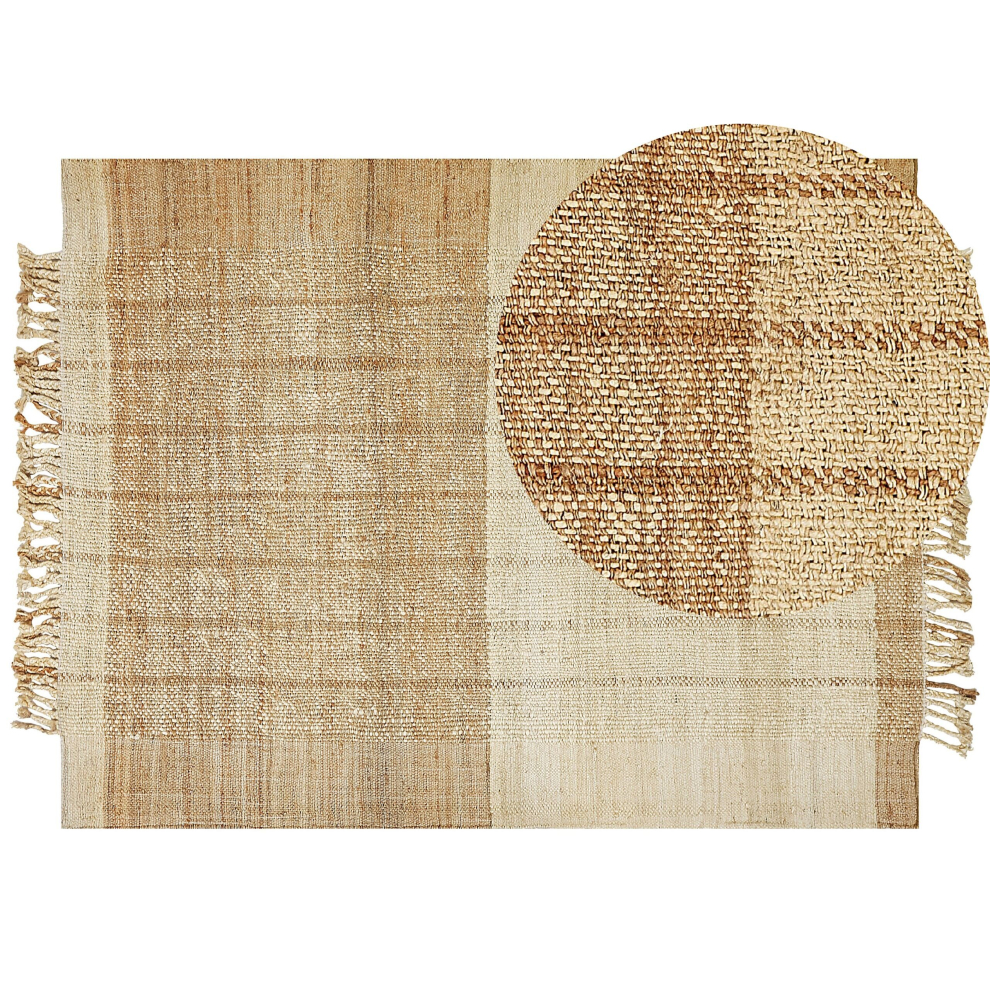 Jute Area Rug 160 x 230 cm Beige  KARKIN