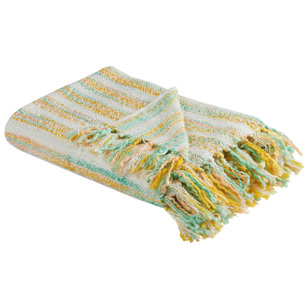 Blanket 130 x 170 cm Yellow and Green NUWAR