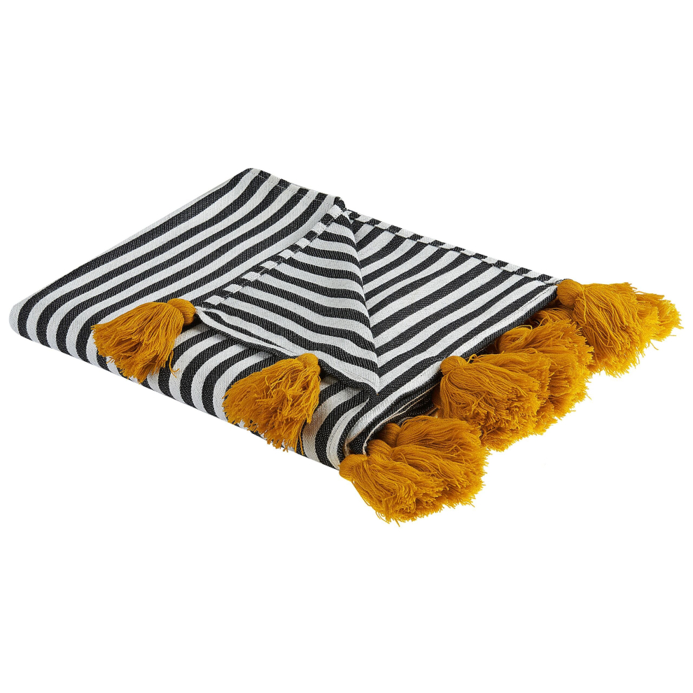 Blanket 130 x 170 cm Black and White SUNWAL