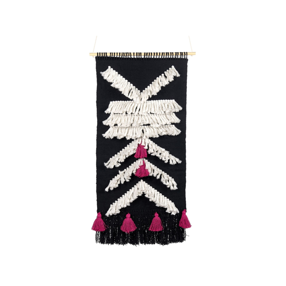 Cotton Wall Hanging Black and White PAKPATTAN