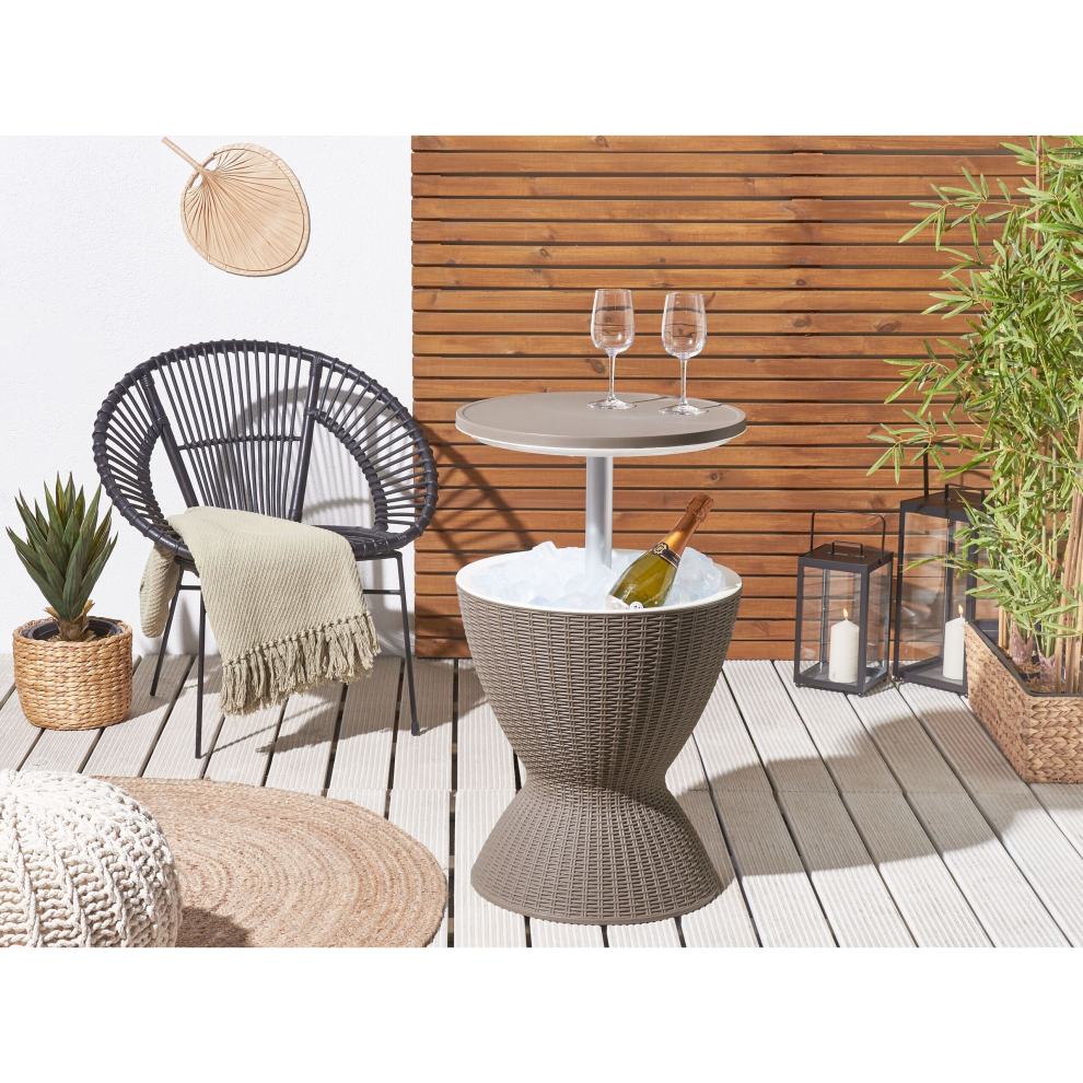 Round Garden Cool Bar 48 cm Taupe AISA