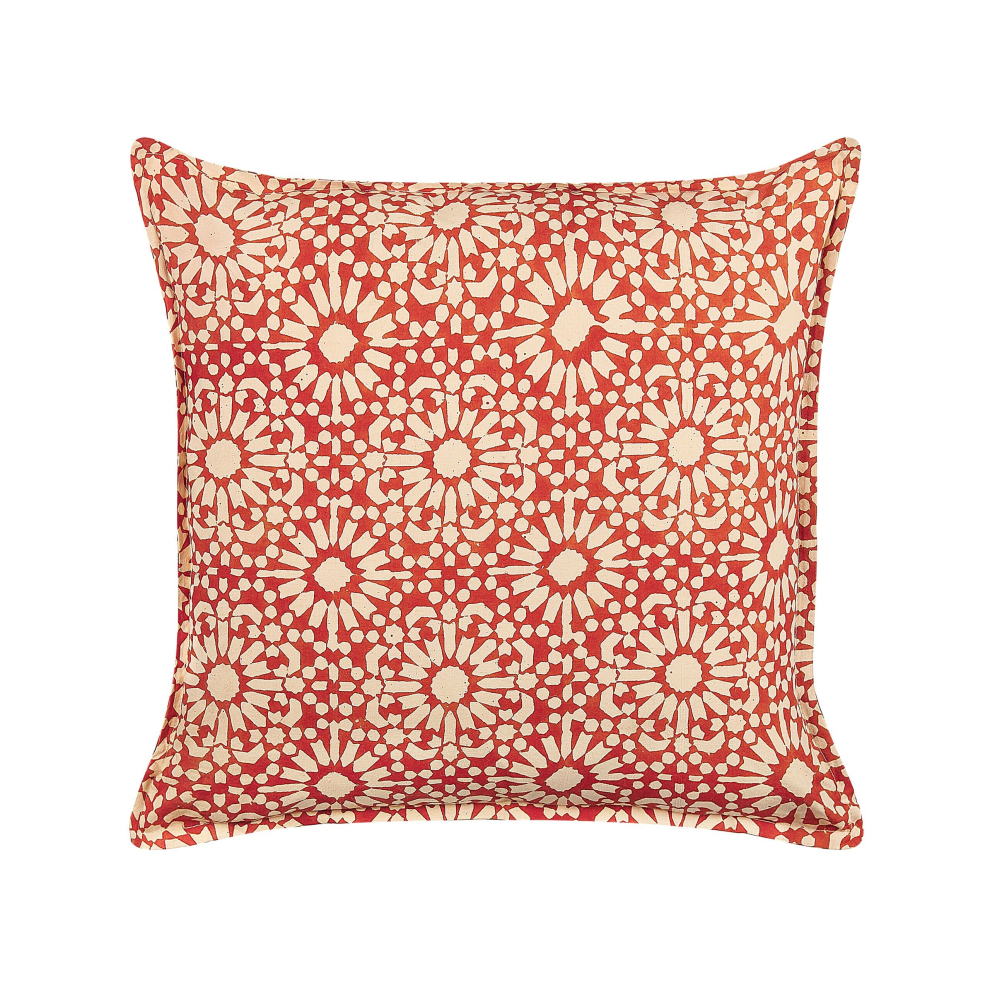 Cotton Cushion Geometric Pattern 45 x 45 cm Red CEIBA