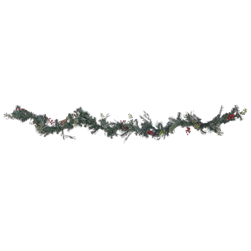 Pre-Lit Christmas Garland 270 cm Green ELBRUS