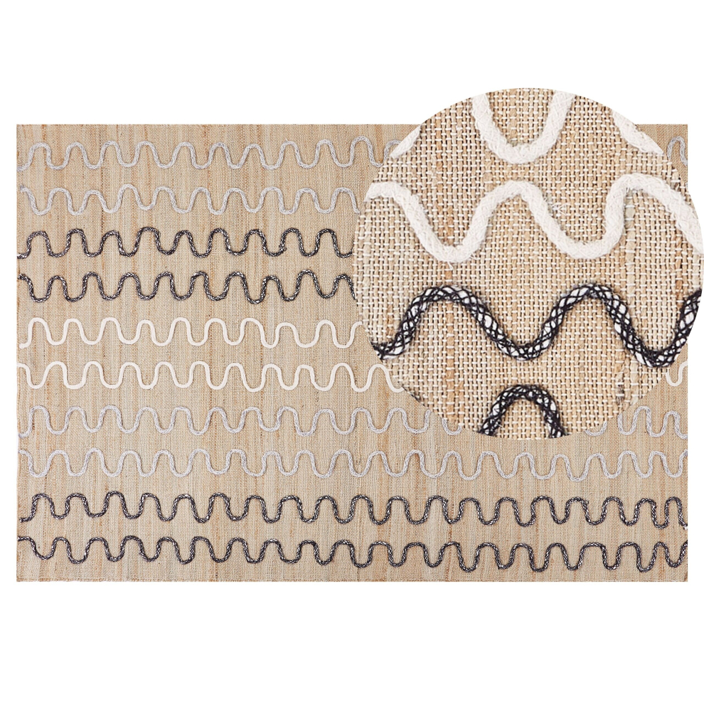 Jute Area Rug 140 x 200 cm Beige SOGUT