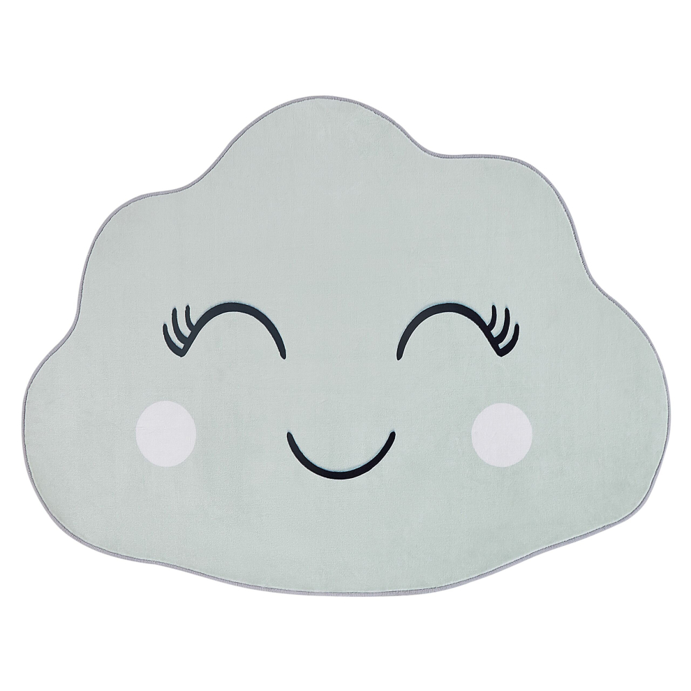 Kids Rug Cloud Print 90 x 120 cm Green CUMULUS