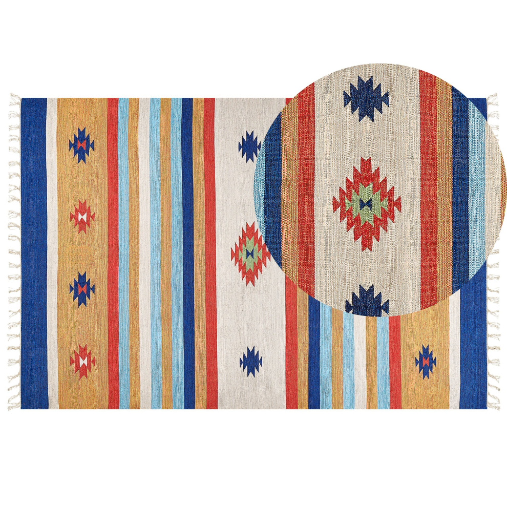 Cotton Kilim Area Rug 200 x 300 cm Multicolour TARONIK
