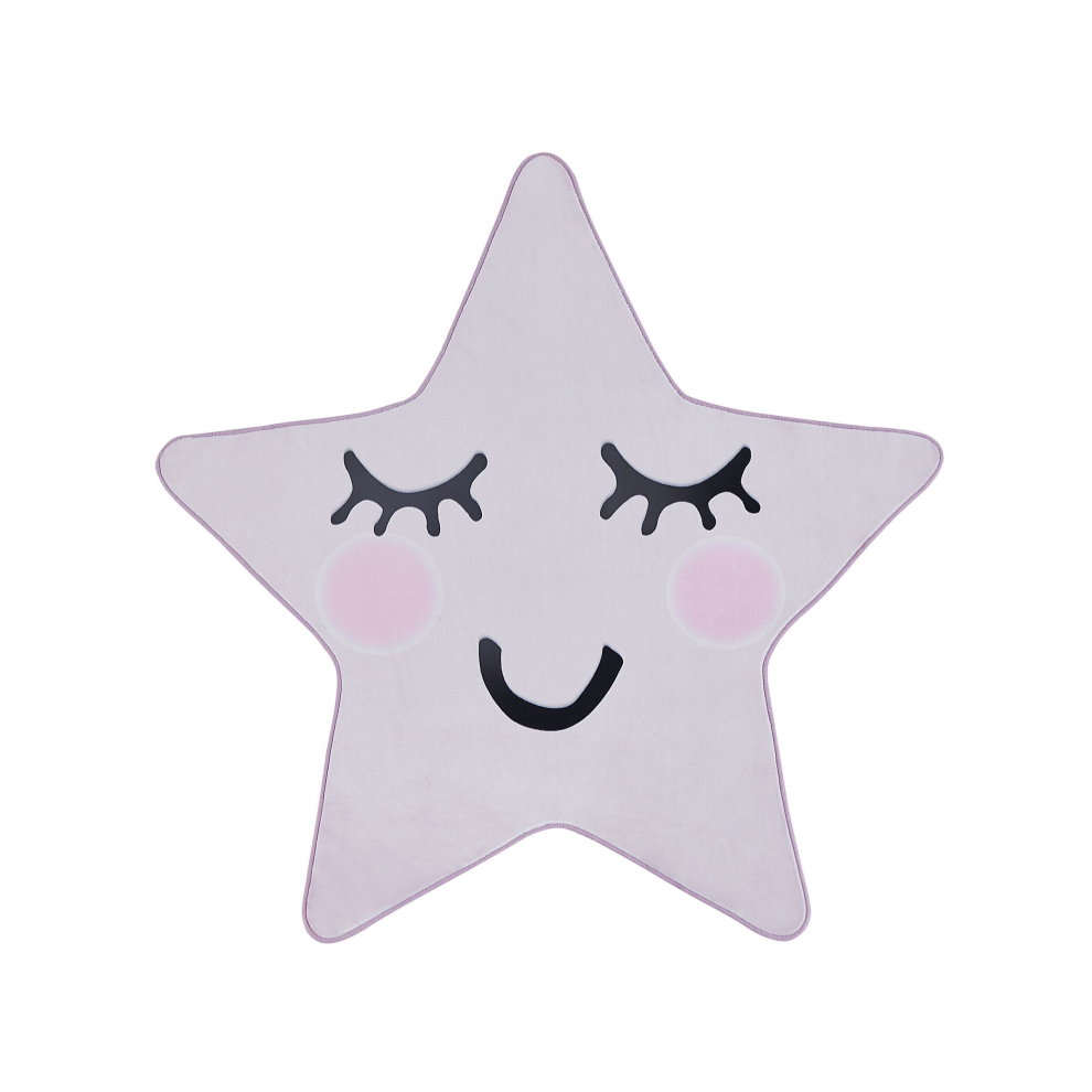 Kids Rug Star Print 120 x 120 cm Pink SIRIUS