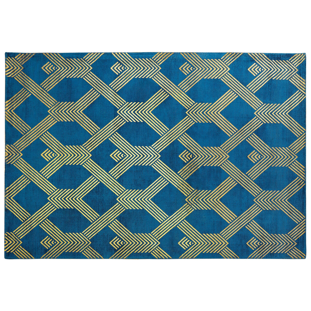 Viscose Rug 160 x 230 cm Blue VEKSE