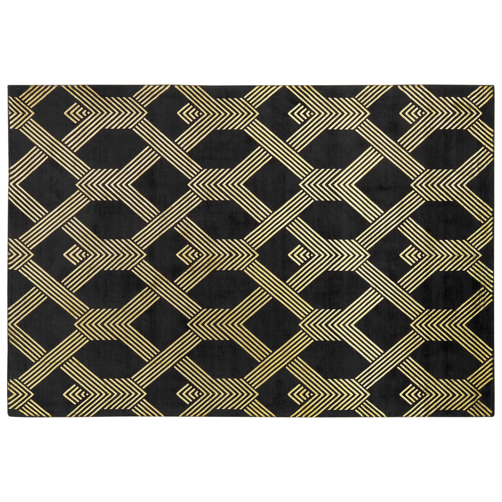 Viscose Rug 160 x 230 cm Black VEKSE
