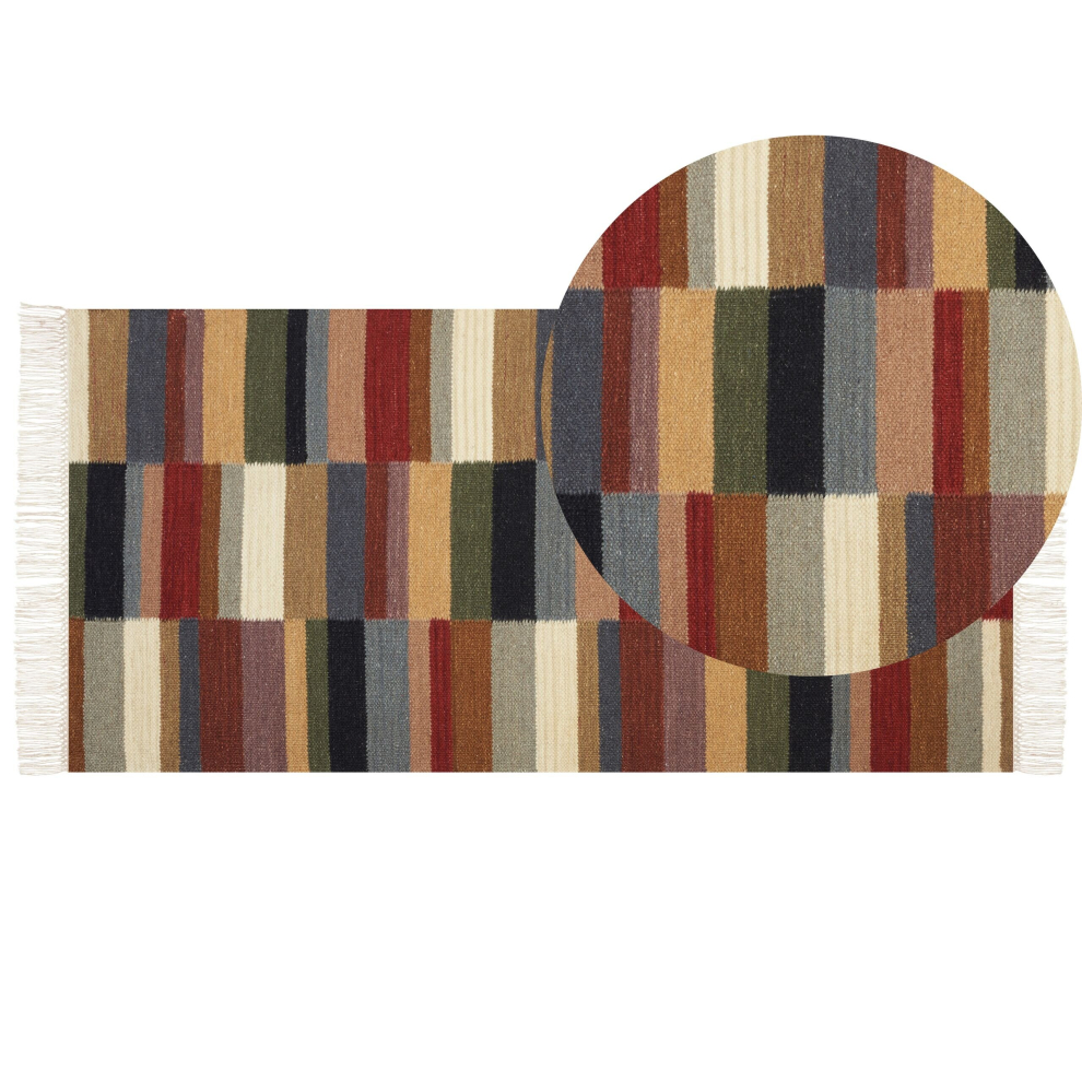 Wool Kilim Area Rug 80 x 150 cm Multicolour MUSALER