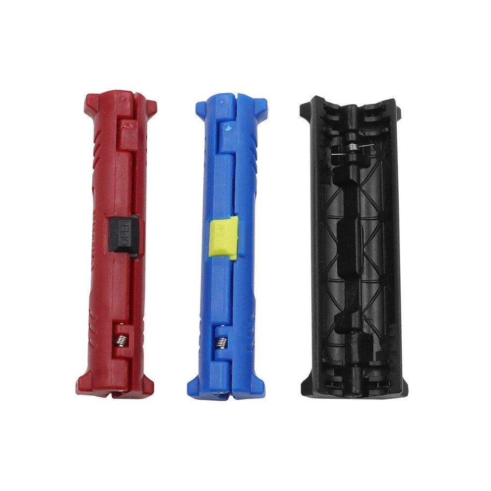 Set of 3 universal stripping pliers for coax cable