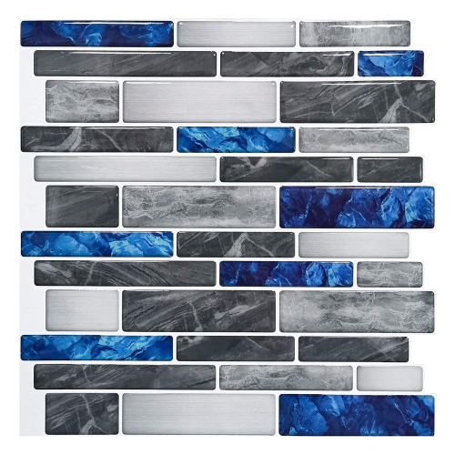 10 Sheets Premium Self-Adhesive Kitchen Backsplash Tiles in Marble, 30 * 30cm