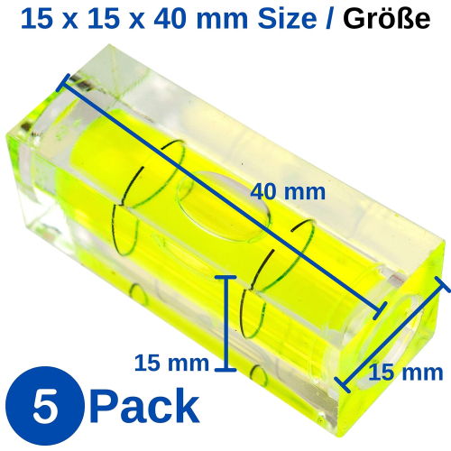 5Pcs 15¡Á15¡Á40mm Square Mini Spirit Level Small Level 2