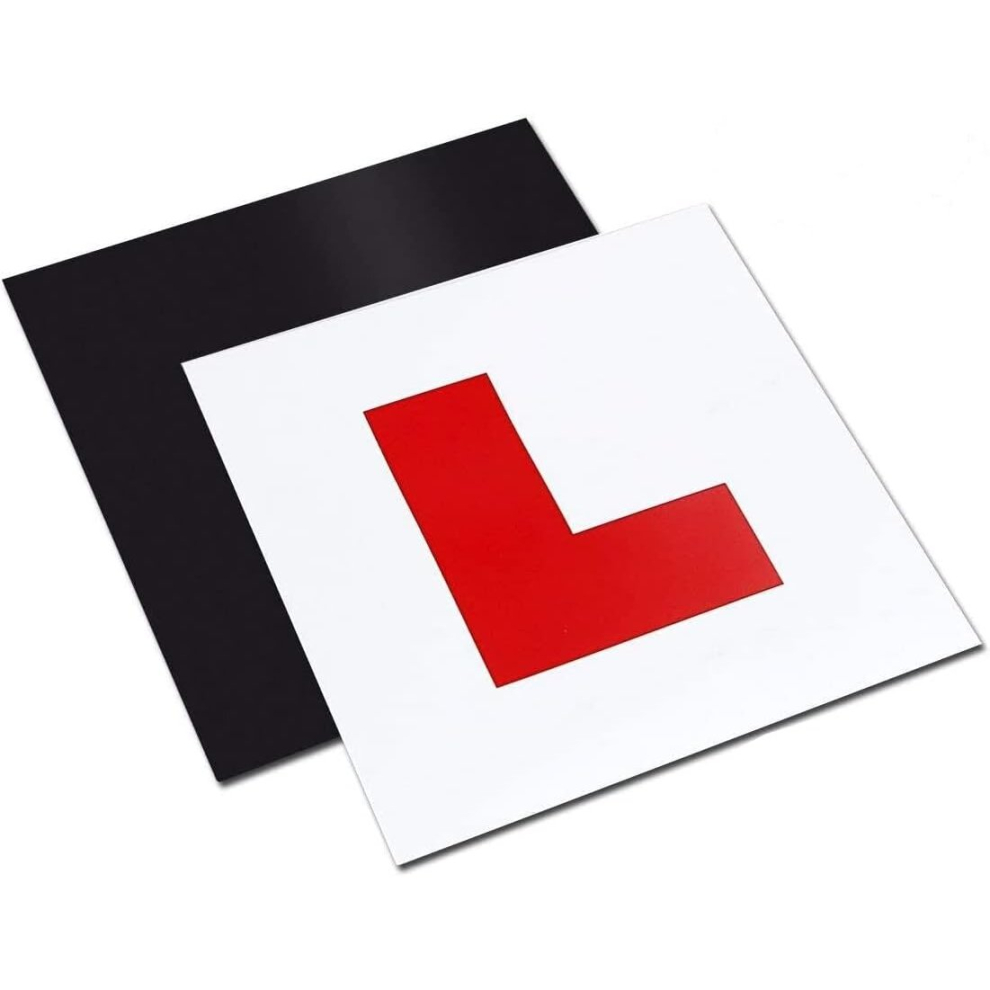 Fully Magnetic Car L-Plates Red L Plate 2 Pack for Car Magnetic Extra Thick Strong Learner Plates, No Melting No Blow off Easy to Move without Scratch