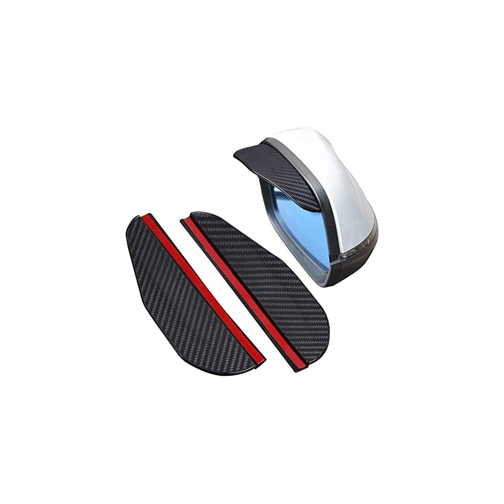 1 Pair Car Side Wing Mirror Rain Protector Cover Cap Smoke Guard Universal Carbon Fiber Rear View Side Mirror Rain Eyebrow For Cars Suv Truck Rear Vie 9023832752825