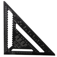 30cm Aluminum Alloy Triangle Protractor Set Square Carpenter Triangle Metric Professional Carpentry Angle Ruler Triangular Ruler with Protractor Measu