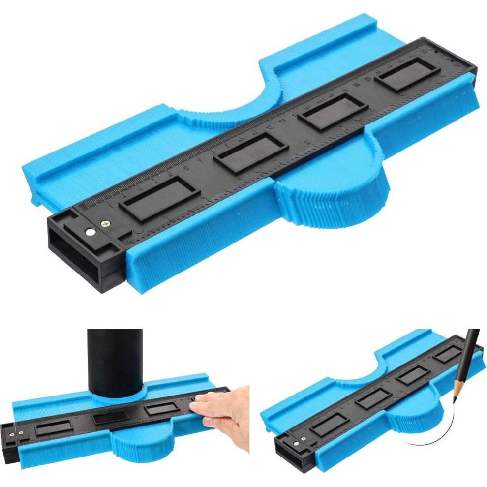 Contour Gauge Lockable Profile Copier Marking Tool 25Cm Irregular Instrument Contour Duplicator Plastic Measuring Ruler For Tile Measurement Laminate 9023832750845