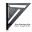 30cm Aluminum Alloy Triangle Protractor Set Square Carpenter Triangle Metric Professional Carpentry Angle Ruler Triangular Ruler with Protractor Measu 3