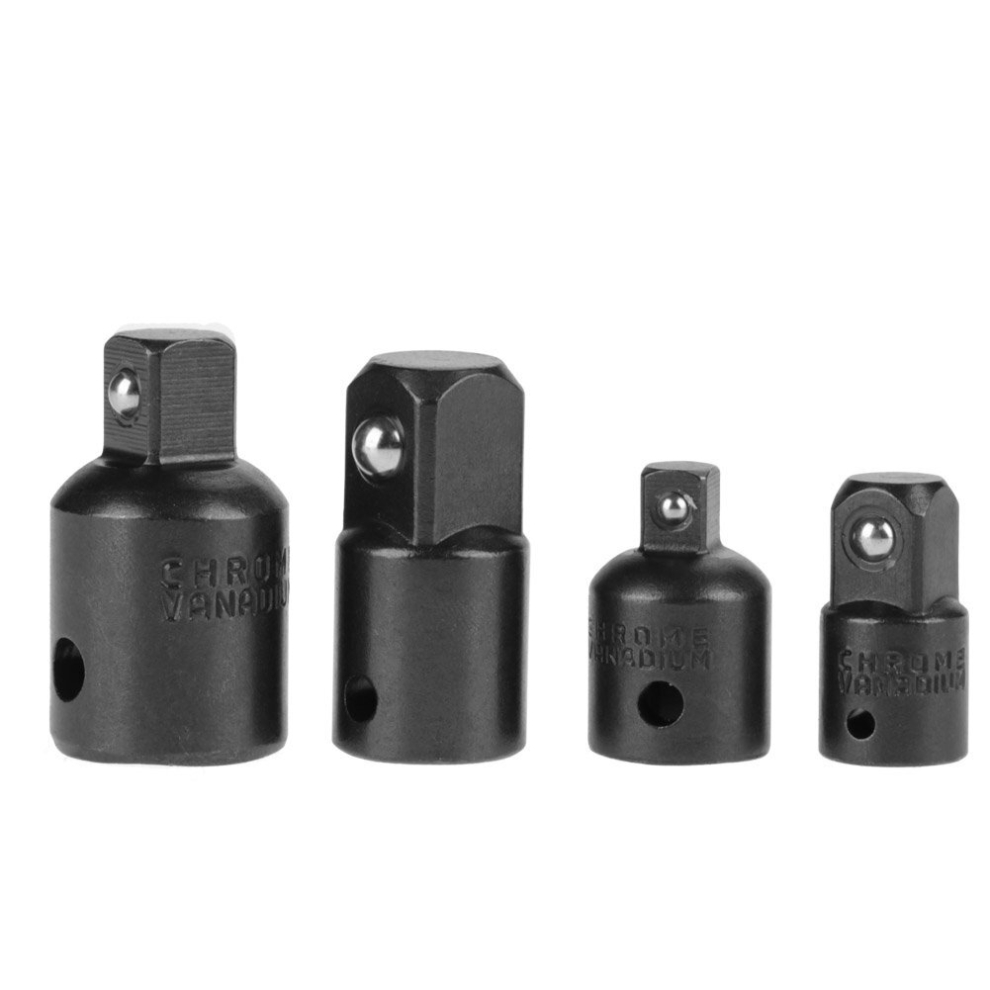 4Pcs Socket Adapter Wrench Chrome Vanadium Steel (Black) 9023832751538