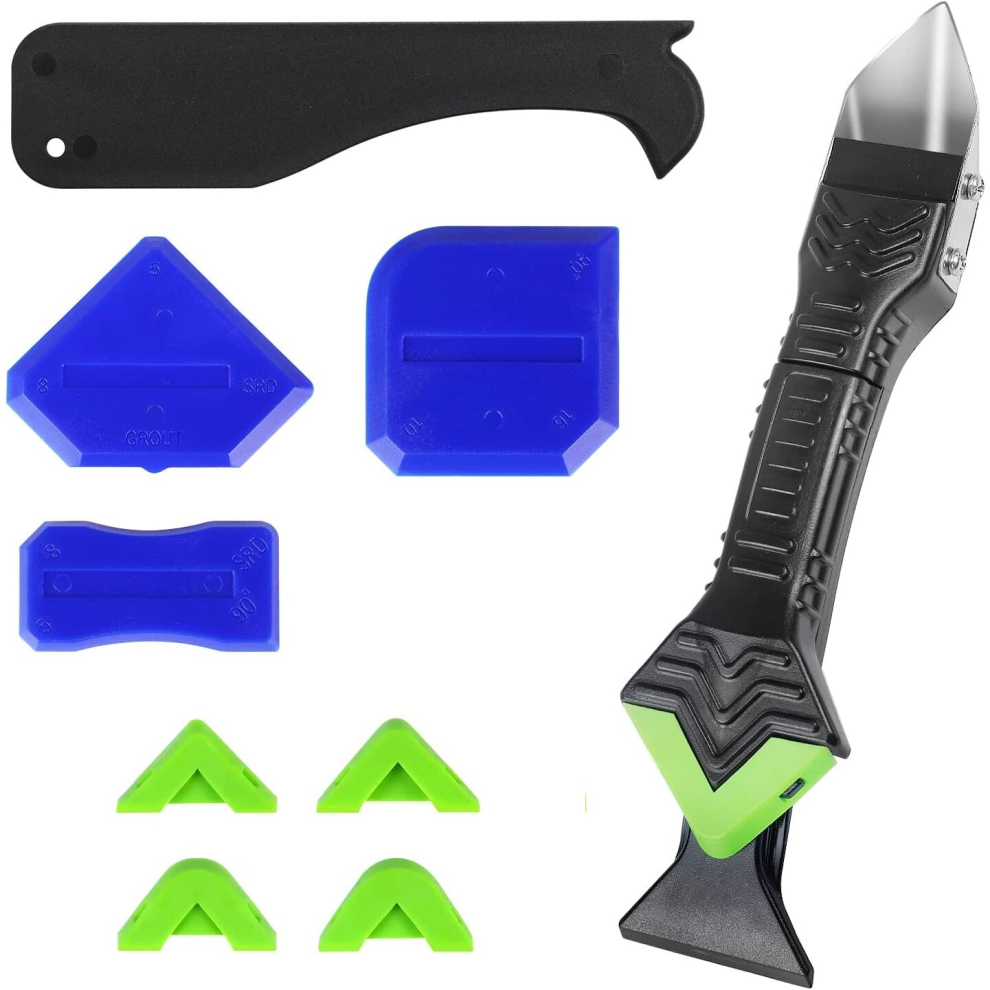 5 in 1 Silicone Scraper Remover Applicator 11pcs Tile Grout Silicone Sealant Tool for Bathroom Kitchen Floor