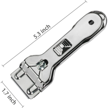 Heavy Duty Stainless Steel Razor Blade Scraper Tool with Double-Blade Safety – Glass Cooktop, Window, Oven, and Paint Scraper