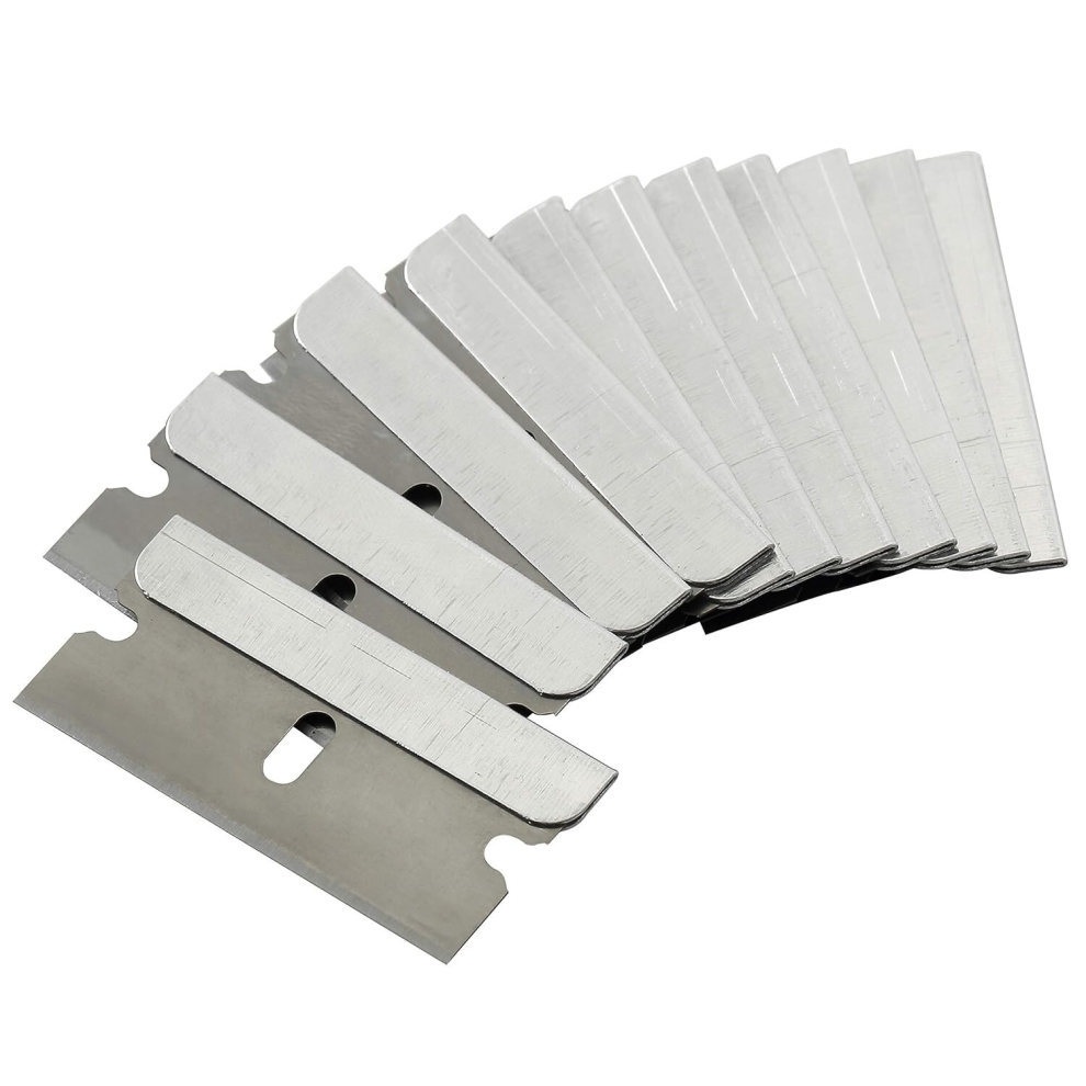 Edge Razor Blade, 50 pc, Scraper Blades, Flat Razor Blade, One Edge, Single Sided Razor Blade