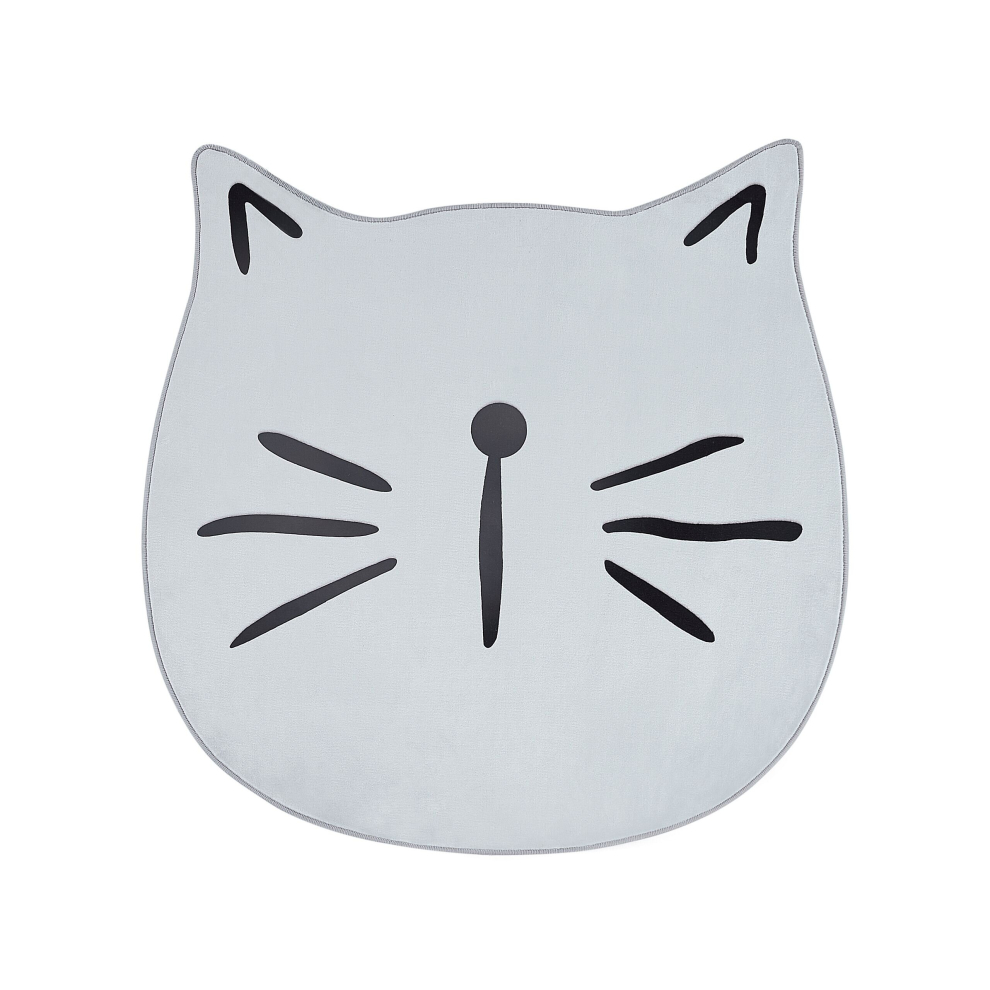 Kids Rug Cat Print 100 cm Grey KITTY