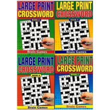 4 Large Print A5 Adult Crossword Puzzle Brain Game Books