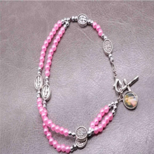 Catholic Rosary Crystal Bracelet Catholic Rosary Communion Boy Bracelet Baby Baptism Grace