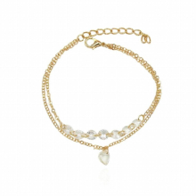 Heart Rhinestone Bracelets Anklet Chain Foot Barefoot for Women Summer Beach Bracelet Anklet Armband Jewelry Gift