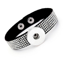 students bracelets 8colors Unisex Cloth with crystal snap button jewelry (fit 18mm 20mm Snap) XH9566