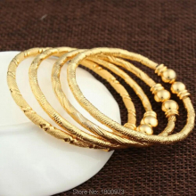 Dubai Baby Bangle Jewelry For Boys Girls18K Ethiopian Kids Bangles Bracelet Jewelry
