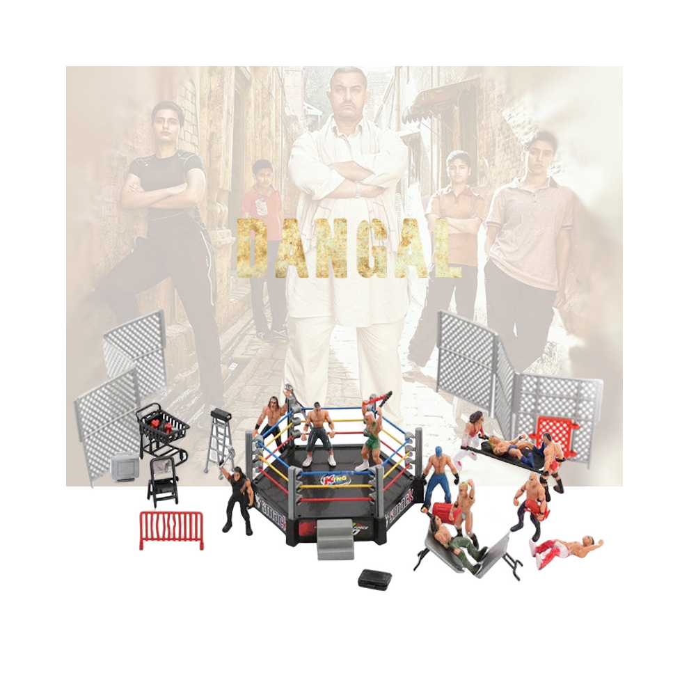 33pcs Wrestler Wwe Warriors Toys Kid Wrestling Playset Miniature Figure Fighting