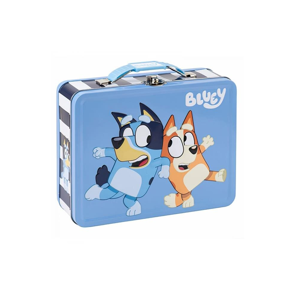 Bluey 867030 Bluey & Bingo Tin Lunchbox, Blue