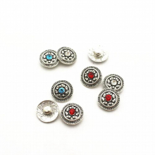 High 20pcs/lot crystal alloy 12mm Glass Snap Buttons Fit DIY Snap Bracelet Snap Button Charms Jewelry