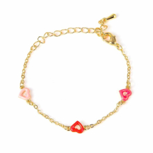 Arrival Heart Anklets Bracelet Kids Copper Chain Charm Bracelets for Women Girls Jewelry