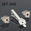 Novelty Interesting Tie Clips & Cufflinks Set Can be mixed Set 049 Flush 1