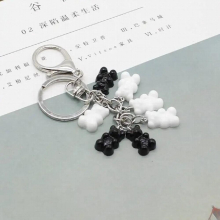 candy cartoon bear keychain DIY macaron resin bear pendant keychain bag pendant jewelry