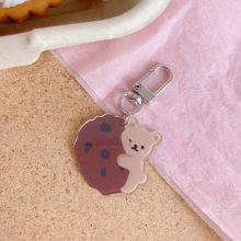 Little Bear Keyring Lovely Rabbit Puppy Pendant Keychain Jewelry Girl Car Bag Key Chains Kids Toy Keyfob