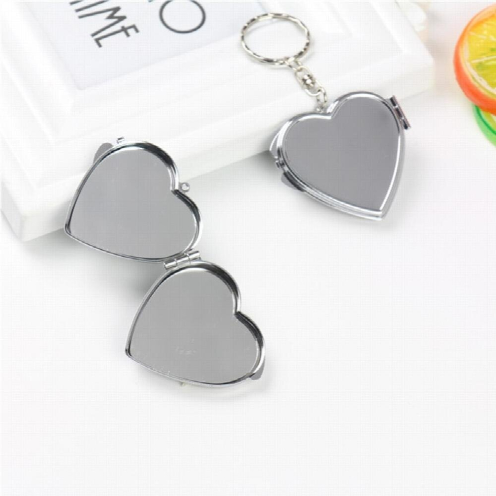 Multicoloured Portable Folding Mirror Key Chain Pocket Compact Makeup Cosmetic Mirror With Key Ring